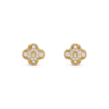 [Eternal Jewelry]CLOVER MEDIUM 1 MOTIFS FUll DIAMOND EARRINGS
