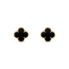 [Eternal Jewelry]CLOVER MEDIUM 1 MOTIFS  ONYX STUD EARRINGS