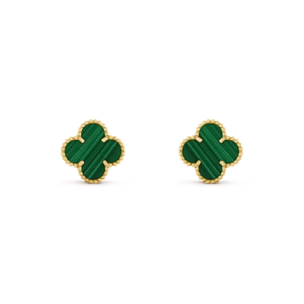 [Eternal Jewelry]CLOVER MEDIUM 1 MOTIFS MALACHITE  EARRINGS