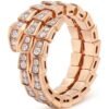 [Eternal Jewelry]SERPENTI RING PINK GOLD DIAMOND DOUBLE ROW