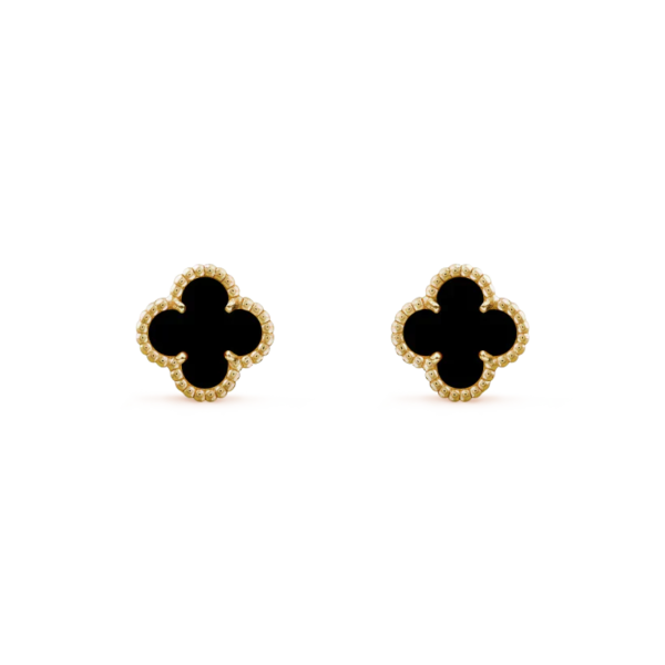 [Eternal Jewelry]CLOVER MINI 9.5MM BLACK MOP EARRINGS