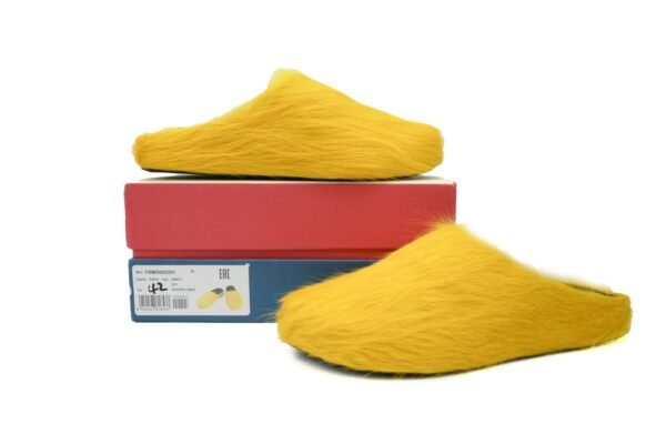 1B94D6279A71C.jpg Marni Long-hair Calfskin Fussbett Sabot Yellow SBMR000600P4122Z0565