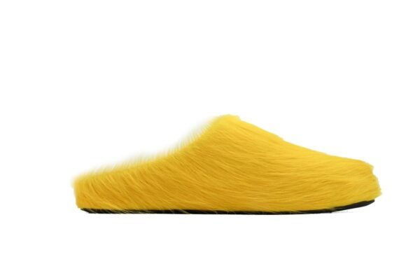 1B94D6279EC16.jpg Marni Long-hair Calfskin Fussbett Sabot Yellow SBMR000600P4122Z0565