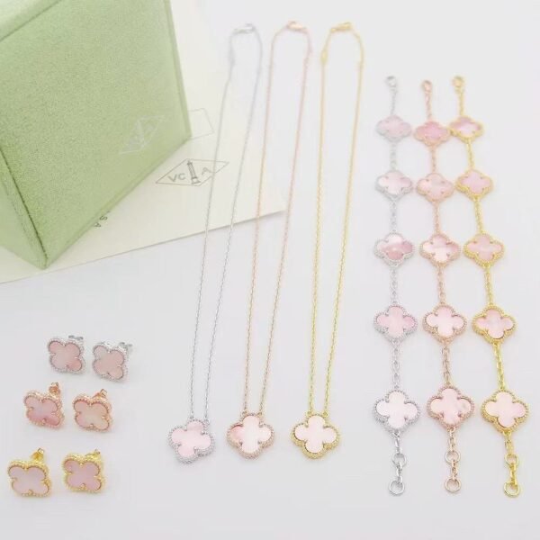 [Eternal Jewelry]Clover Mini Pink Earrings