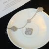 [Eternal Jewelry]CLOVER BRACELET 5 MOTIF SILVER DIAMOND PAVED