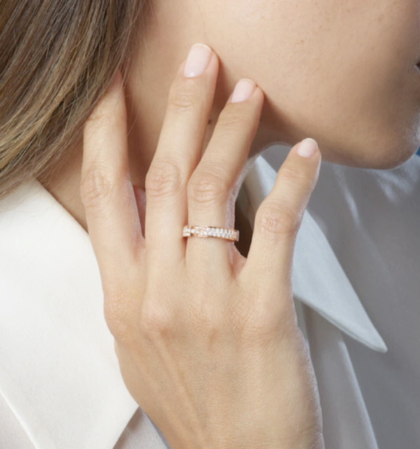 [Eternal Jewelry]ALLIANCE LIENS VIDENCE PAVED DIAMOND 4MM RING