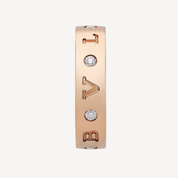 [Eternal Jewelry]ZERO 1 ESSENTIAL PINK GOLD BAND WITH DIAMONDS RING