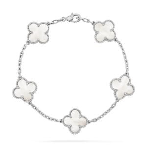 [Eternal Jewelry]CLOVER SILVER MOP 5 MOTIF BRACELET