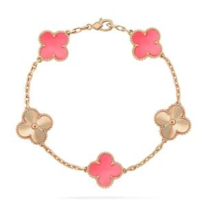 [Eternal Jewelry]CLOVER BRACELET 5 MOTIF PINK AND PINK GOLD