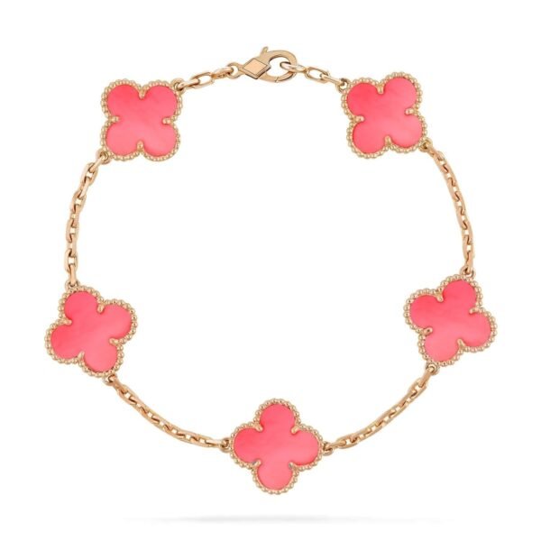 [Eternal Jewelry]CLOVER 5 PINK MOP BRACELET