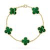 [Eternal Jewelry]CLOVER 5 MOTIFS MALACHITE BRACELET