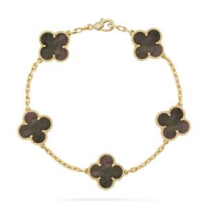 [Eternal Jewelry]CLOVER 5 MOTIF GRAY MOP  BRACELET