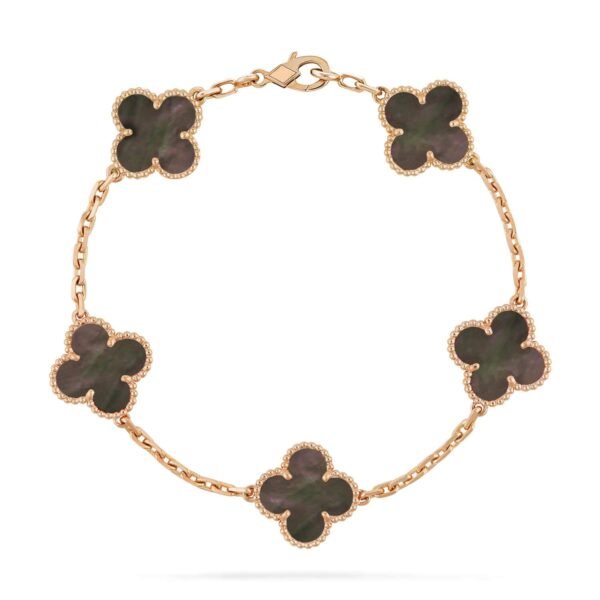 [Eternal Jewelry]CLOVER 5 MOTIF GRAY MOP  BRACELET