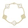 [Eternal Jewelry]CLOVER BRACELET 5 MOTIF WHITE MOP DIAMOND
