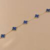 [Eternal Jewelry]CLOVER 5 MOTIFS BLUE AGATE BRACELET