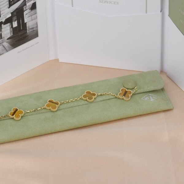 [Eternal Jewelry]CLOVER  5 MOTIFS TIGER EYE BRACELET