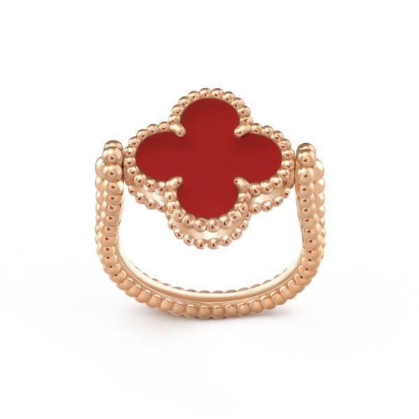 [Eternal Jewelry]CLOVER RIVERSIBLE PINK GOLD RING