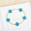 [Eternal Jewelry]CLOVER 5 MOTIFS TURQUOISE BRACELET