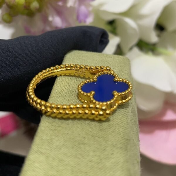 [Eternal Jewelry]CLOVER RIVERSIBLE BLUE AGATE RING