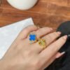 [Eternal Jewelry]CLOVER RIVERSIBLE BLUE AGATE RING