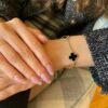 [Eternal Jewelry]CLOVER  5 MOTIFS BLACK ONYX BRACELET