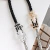 [Eternal Jewelry]FORCE LARGE HORSESHOE BLACK WHITE DIAMOND BRACELET SILVER
