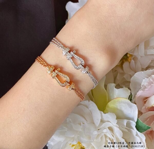 [Eternal Jewelry]FORCE SMALL HORSESHOE  DIAMOND CHAIN ROPE BRACELET