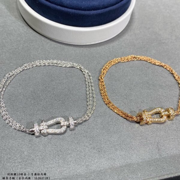 [Eternal Jewelry]FORCE SMALL HORSESHOE  DIAMOND CHAIN ROPE BRACELET