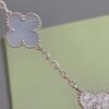 [Eternal Jewelry]CLOVER  5 MOTIF DIAMOND PURPLE CHALCEDONY BRACELET SILVER