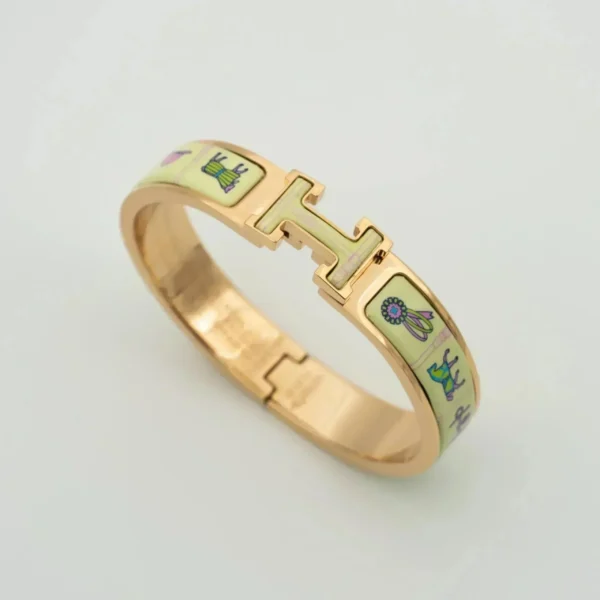 [Eternal Jewelry]H PINK GOLD BRACELET CREAM CERAMIC