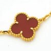 [Eternal Jewelry]CLOVER 5 MOTIFS CARNELIAN DIAMOND BRACELET