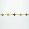 [Eternal Jewelry]CLOVER 5 MOTIF GRAY MOP DIAMOND BRACELET
