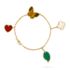 [Eternal Jewelry]LUCKY SPRING 5 MOTIF GOLD BRACELET