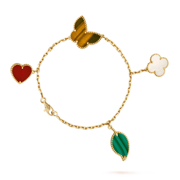 [Eternal Jewelry]LUCKY SPRING 5 MOTIF GOLD BRACELET