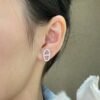 [Eternal Jewelry]HM FULL DIAMOND PIG NOSE STUD EARRINGS