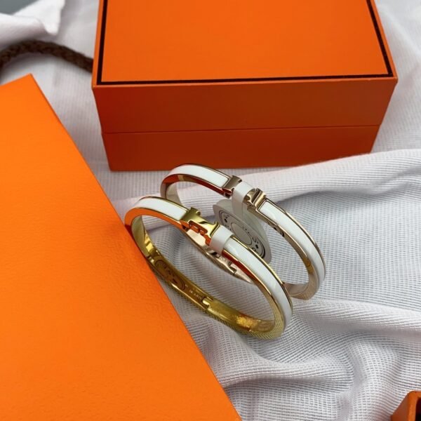 [Eternal Jewelry]CLASSIC HM CLIC WHITE 8MM ENAMEL BRACELET