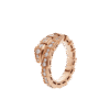 [Eternal Jewelry]SERPENTI RING PINK GOLD DIAMOND PAVED 4MM