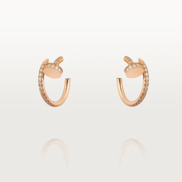 [Eternal Jewelry]JUSTE EARRINGS 12.75MM PINK GOLD DIAMOND