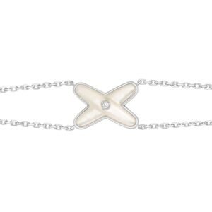 [Eternal Jewelry]JEUX BRACELET WHITE MOP SILVER 1 DIAMOND