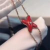 [Eternal Jewelry]JEUX BRACELET CARNELIAN PINK GOLD 1 DIAMOND