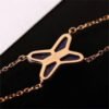 [Eternal Jewelry]Hollow Design Four-Leaf Clover Flower Shape Ring