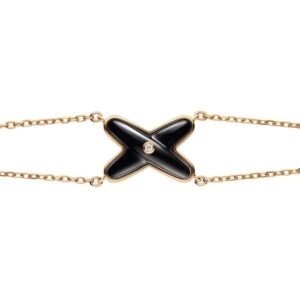 [Eternal Jewelry]JEUX BRACELET ONYX PINK GOLD 1 DIAMOND