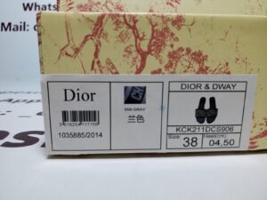 CHRISTIAN DIOR DWAY NAVY BLUE FABRIC SLIDES