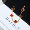 [Eternal Jewelry]CLOVER 5 MOTIFS RED AGATE  BRACELET