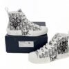 Dior B23 Oblique Hight Top Sneakers White