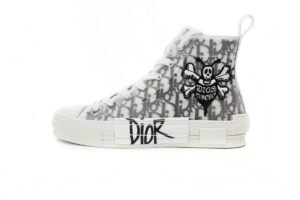 Dior B23 Oblique Hight Top Sneakers White