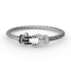 [Eternal Jewelry]FORCE LARGE HORSESHOE BLACK WHITE DIAMOND BRACELET SILVER