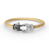 [Eternal Jewelry]FORCE LARGE HORSESHOE BLACK WHITE DIAMOND BRACELET SILVER