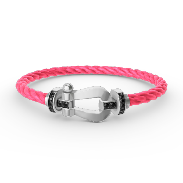 [Eternal Jewelry]FORCE LARGE HORSESHOE BLACK DIAMOND BRACELET SILVER