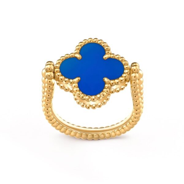 [Eternal Jewelry]CLOVER RIVERSIBLE BLUE AGATE RING